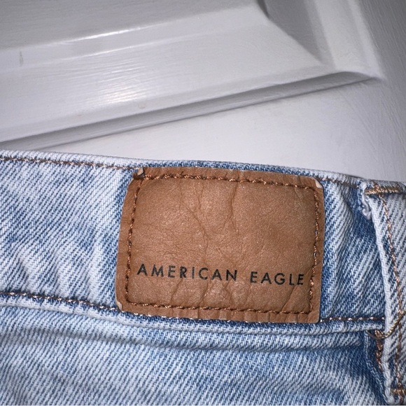 American Eagle Light Wash super high rise ankle straight distressed jeans 0P - Picture 13 of 16